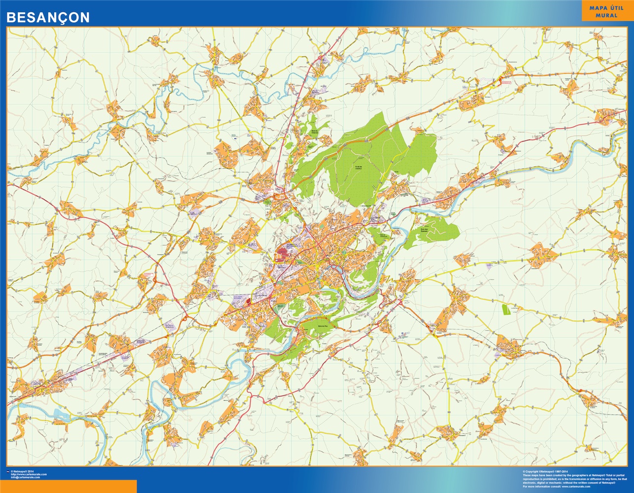 Besancon carte illustrator eps