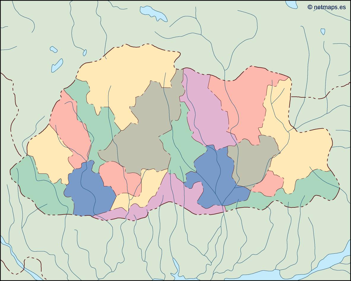 Bhutan blind eps map vector