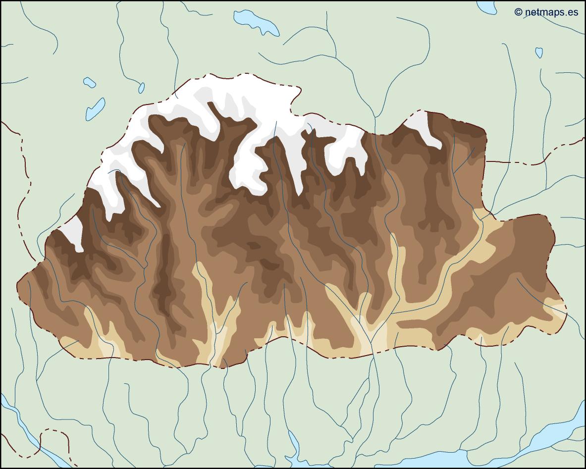 Bhutan illustrator eps map vector