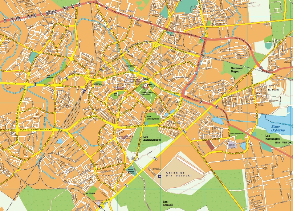 Bialystok EPS map vector
