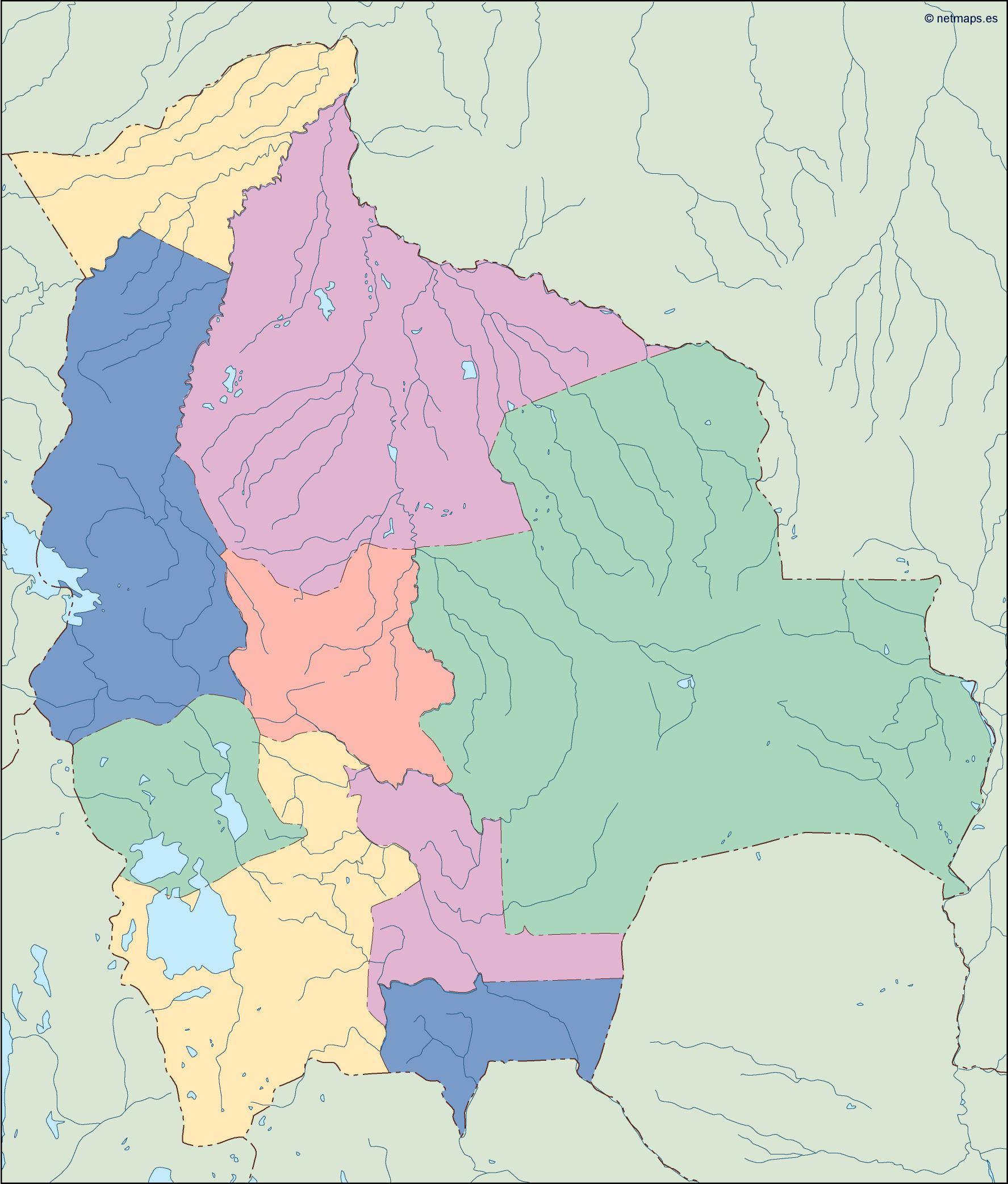 Bolivia blind eps map vector