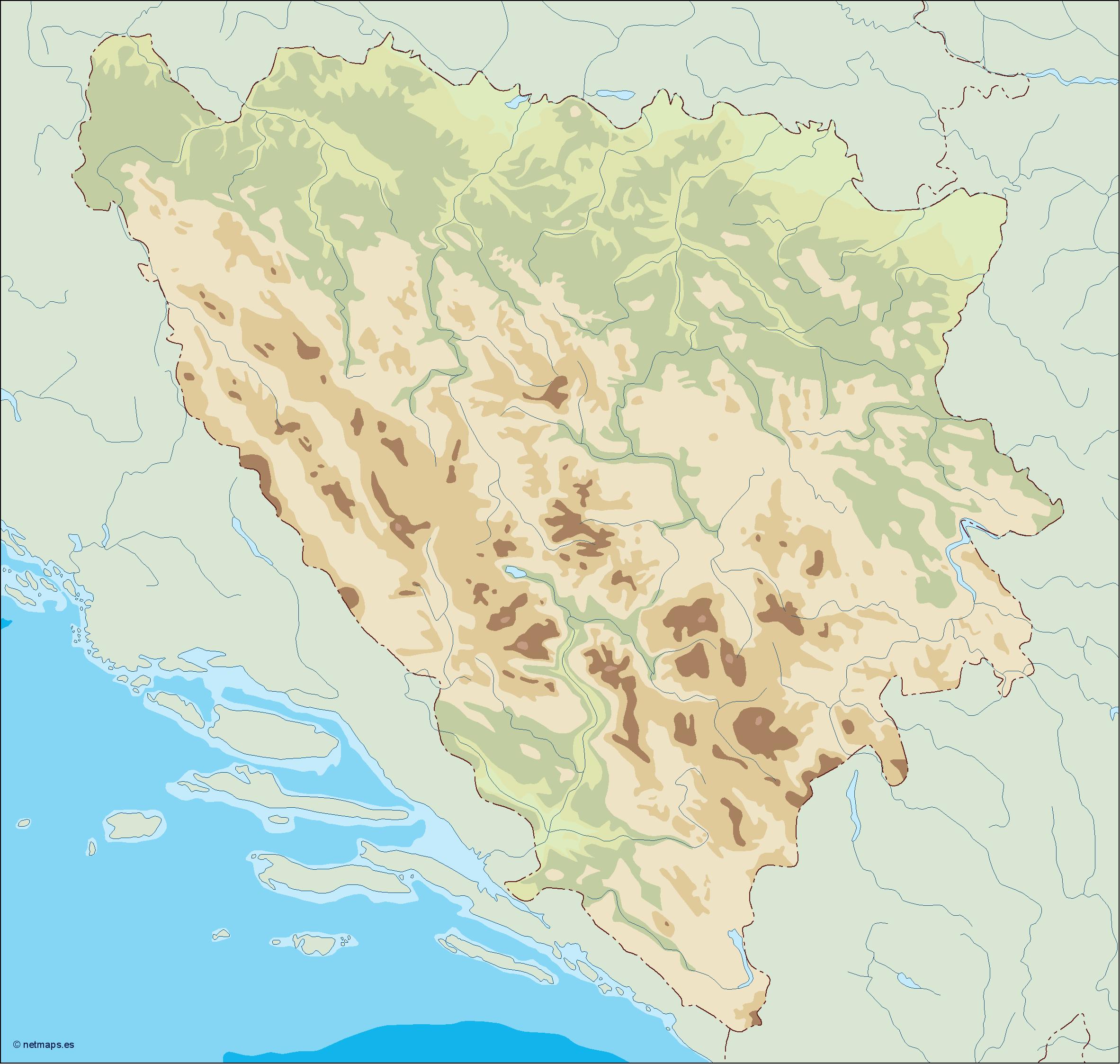 Bosnia herzegovina illustrator eps map vector