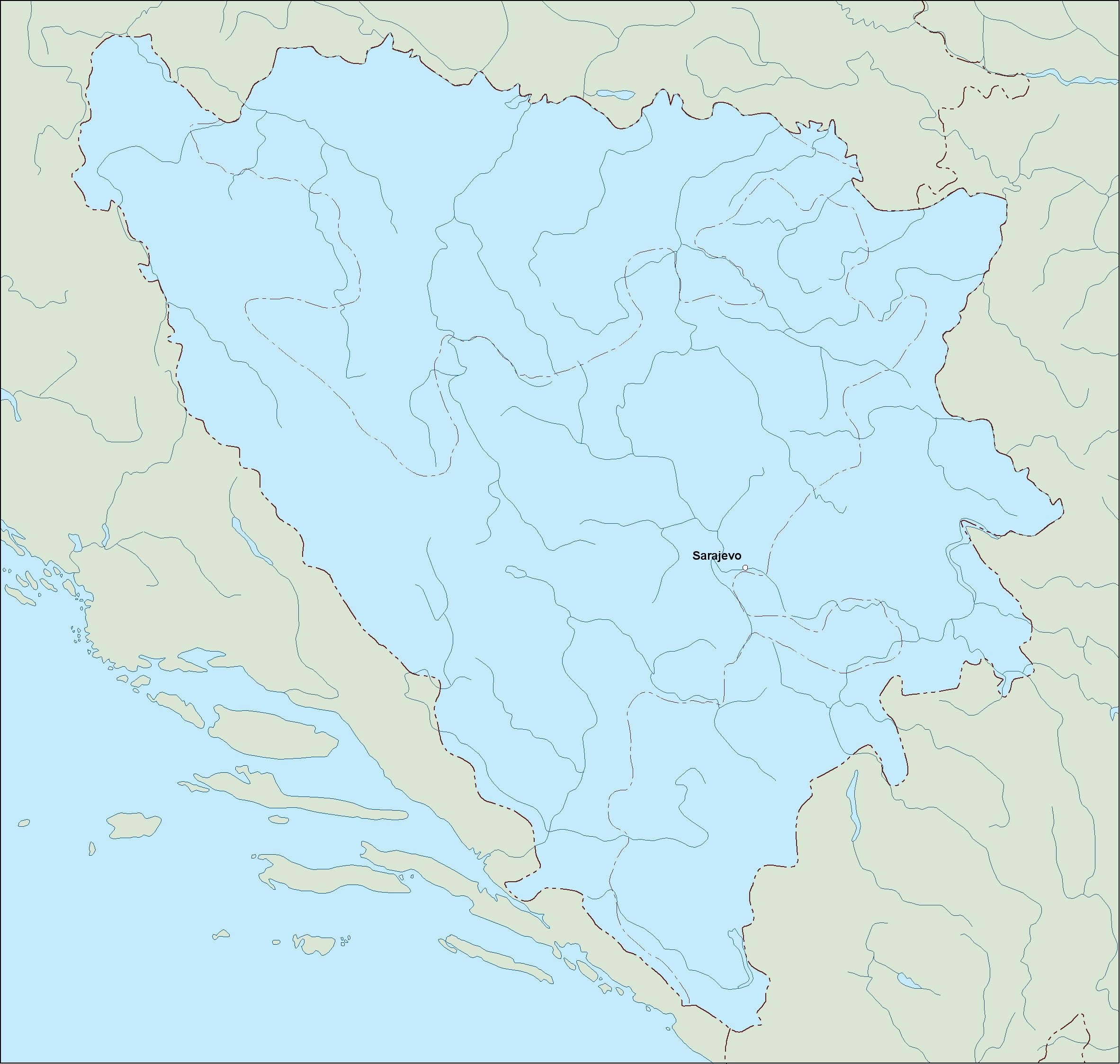 Bosnia herzegovina eps map vector