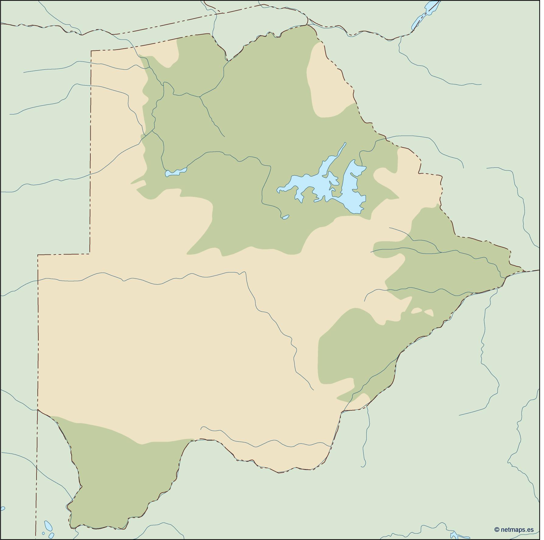 Botswana illustrator eps map vector