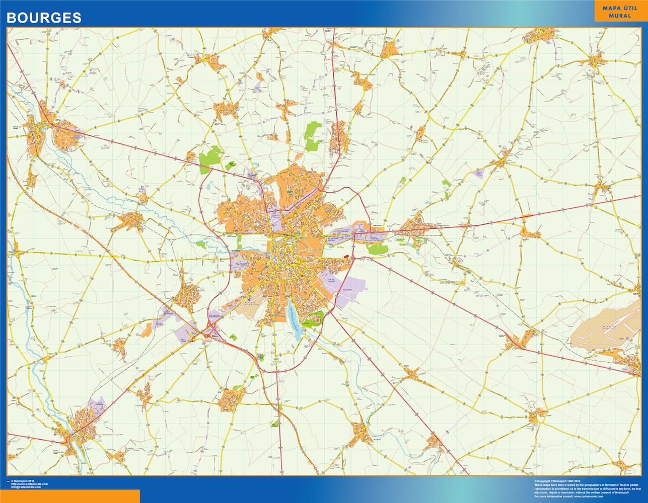 Bourges carte illustrator eps