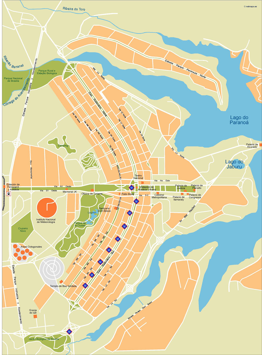 Brasilia Illustrator eps map vector