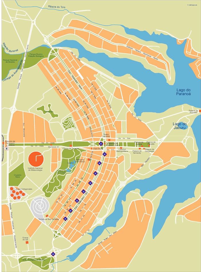 Brasilia eps illustrator vector map