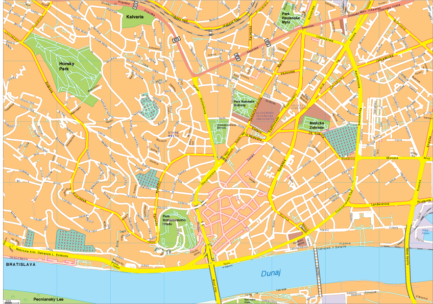 Bratislava Vector EPS map vector