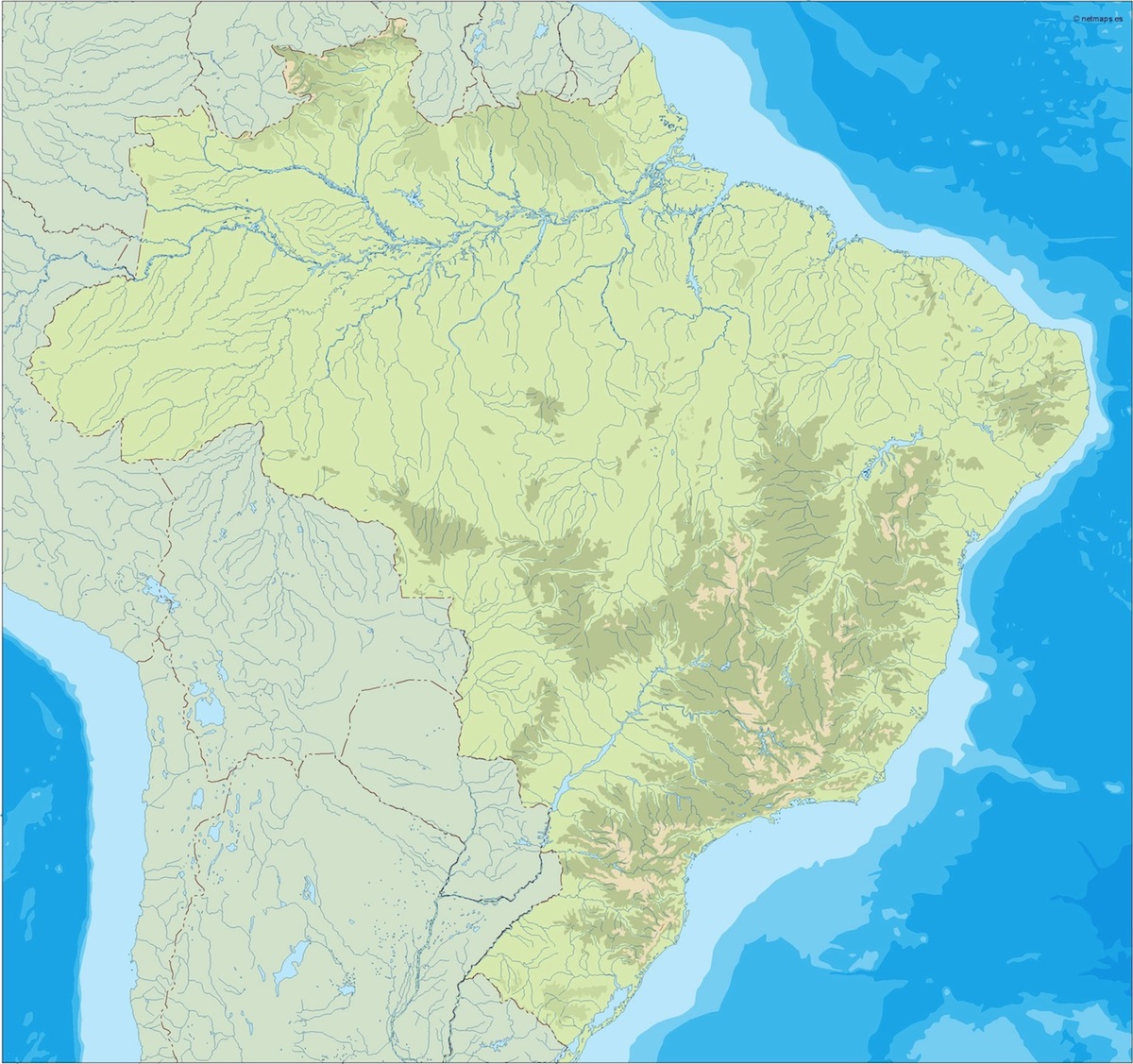 Brazil illustrator eps map vector