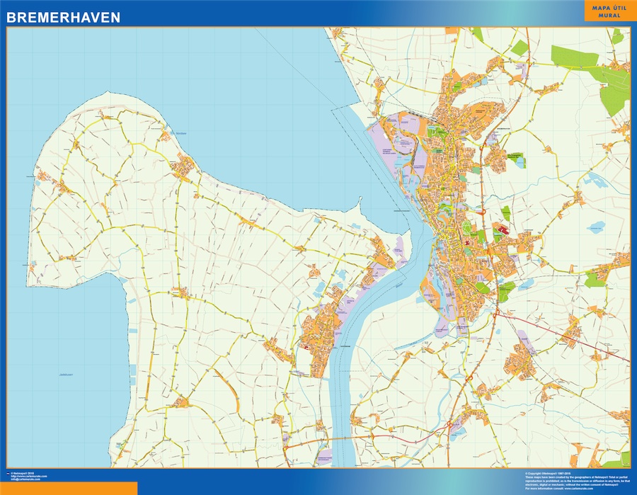 Bremerhaven karte illustrator eps