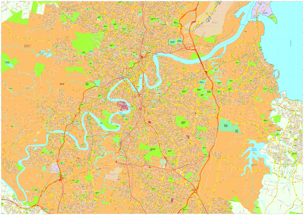Brisbane eps map vectors