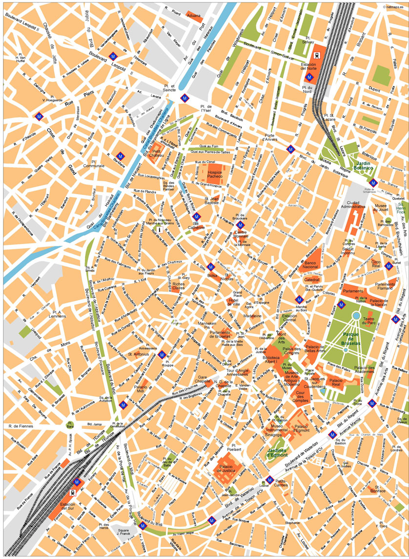 Brussels Illustrator eps map vector