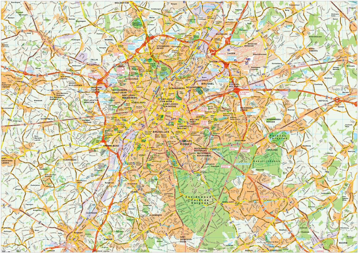 Brussels eps map vector