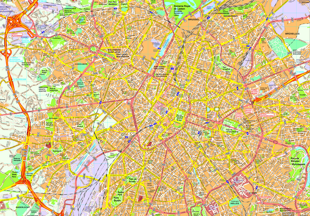 Brussels eps map vector