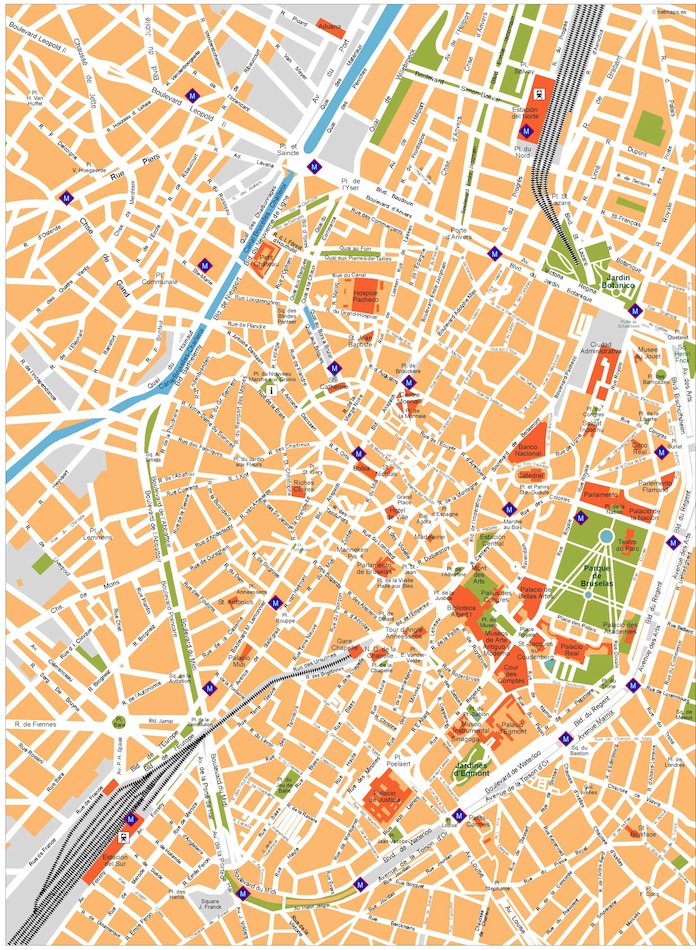 Brussels eps illustrator vector map