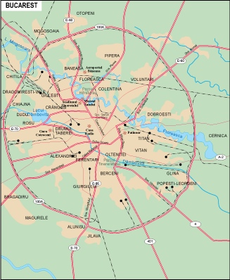 Bucarest city eps map vector
