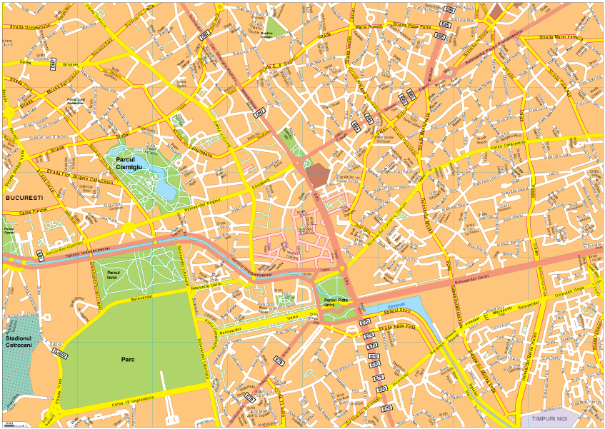 Bucarest Vector EPS map vector