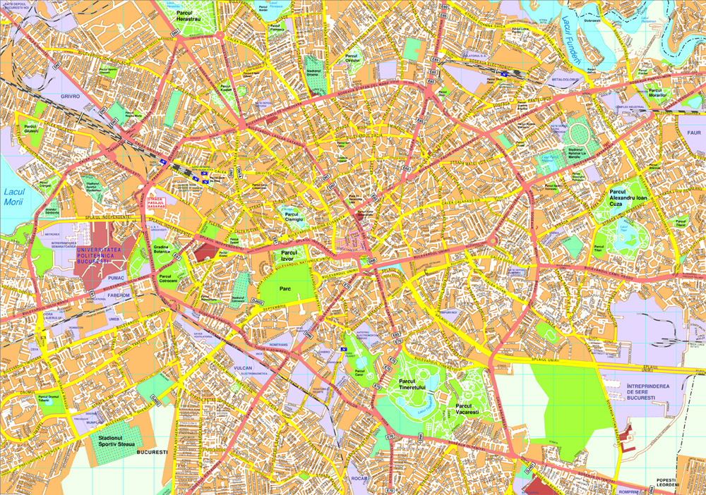 Bucharest eps map vector