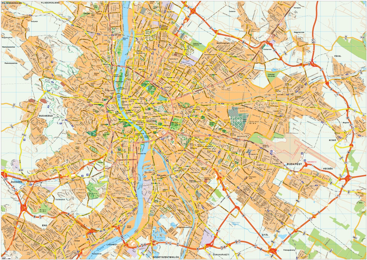 Budapest eps map vector