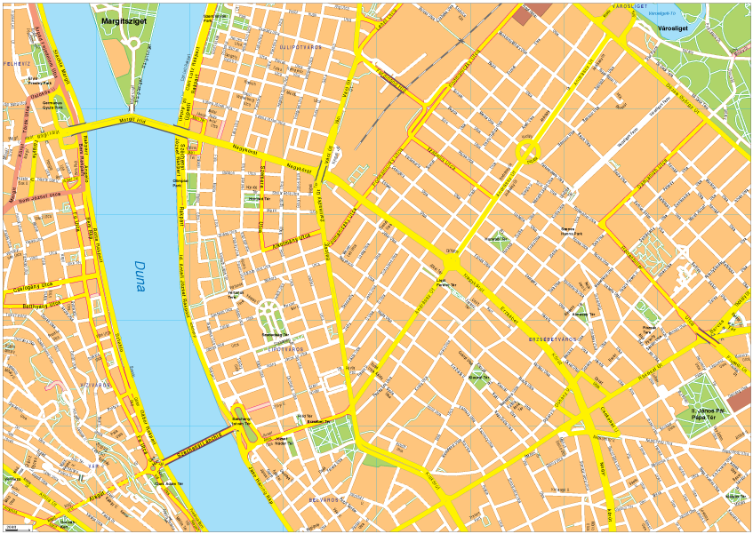 Budapest Vector EPS map vector