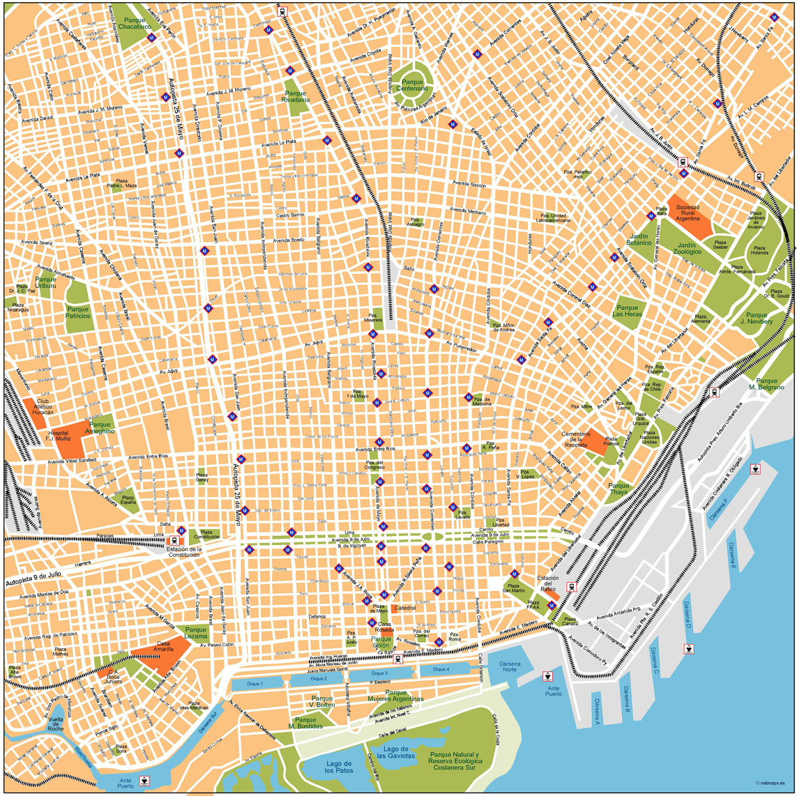 Buenos Aires Illustrator eps map vector