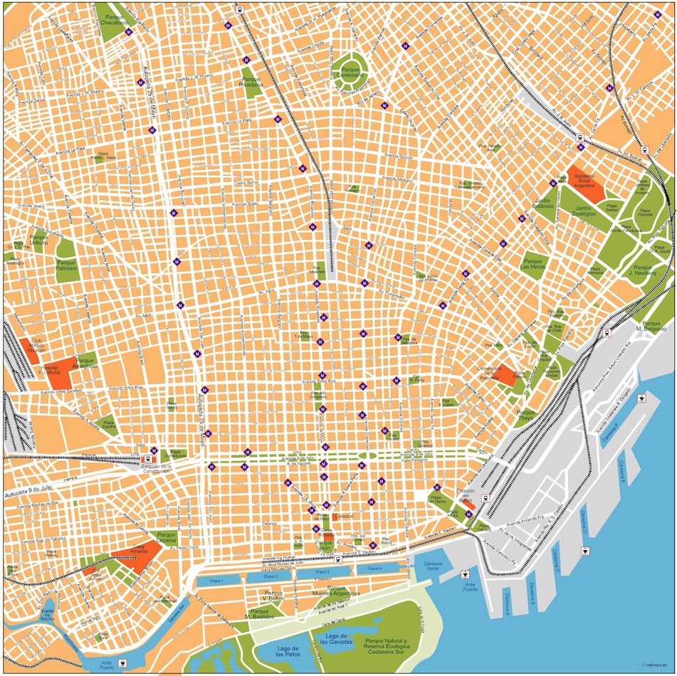 Buenos Aires eps illustrator vector map