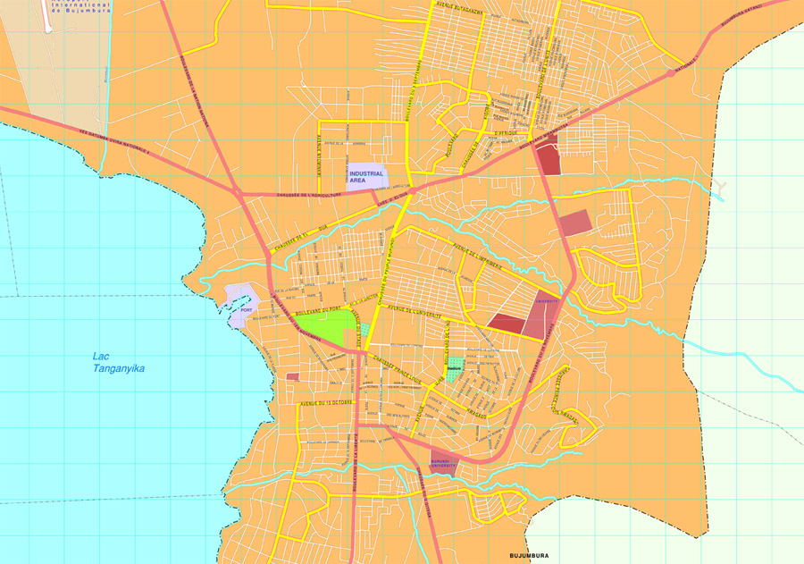 Bujumbura eps map vector