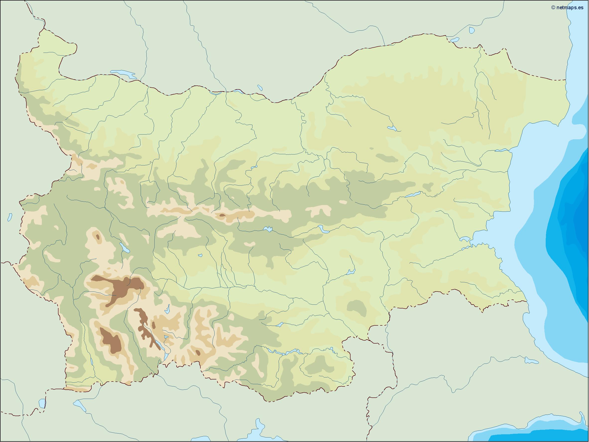 Bulgaria illustrator eps map vector