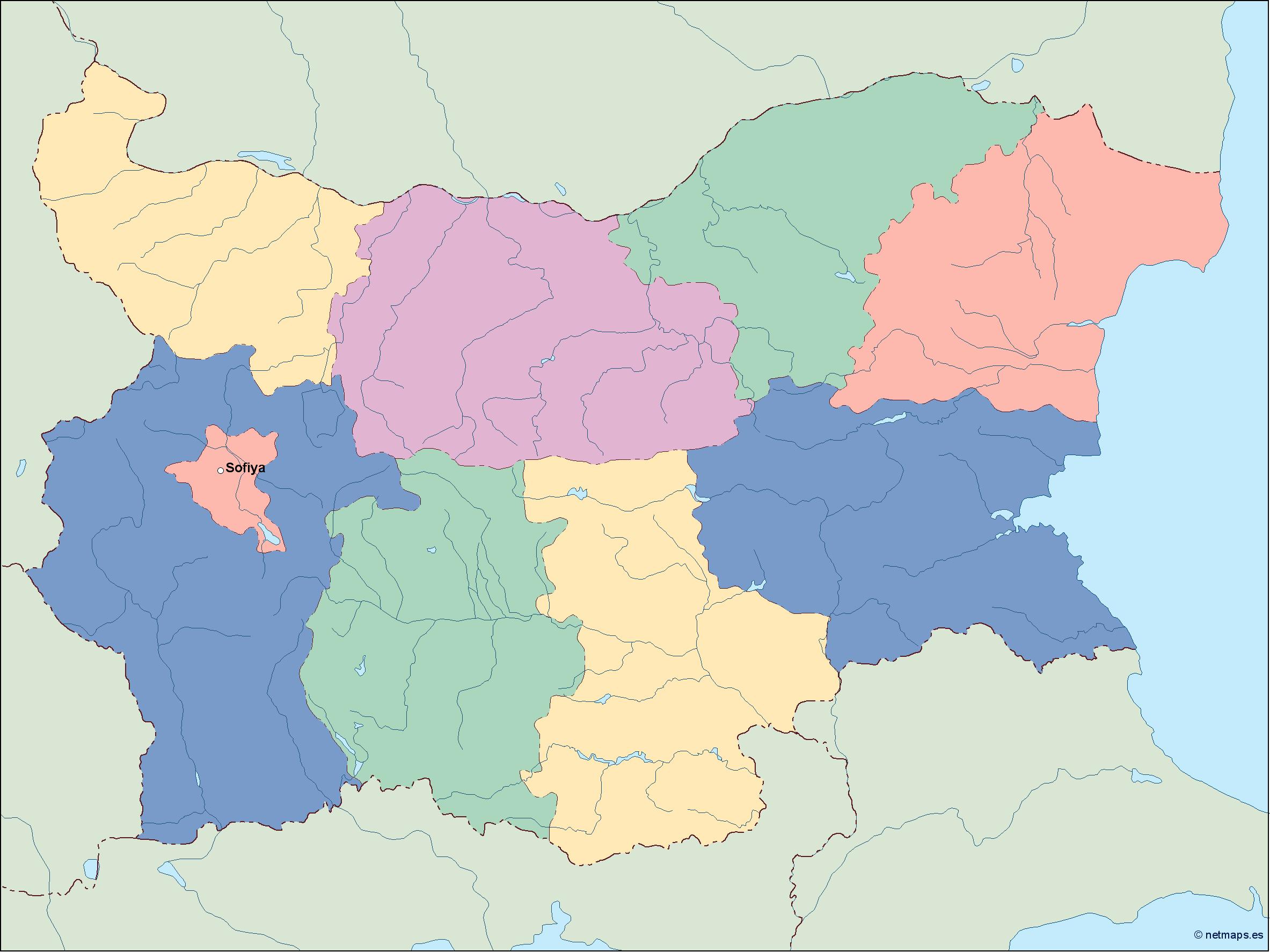 Bulgaria eps map vector