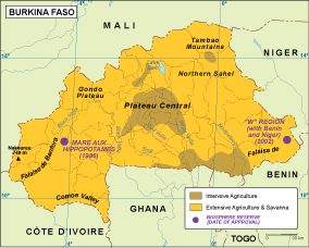 Burkina Faso vegetation eps map vector