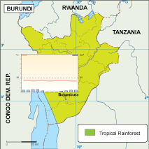 Burundi climate eps map vector