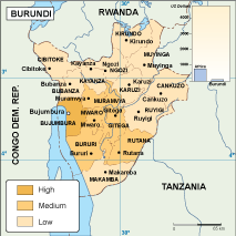 Burundi economic eps map vector