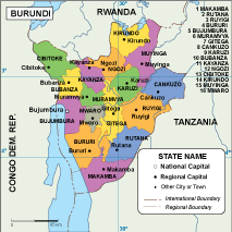 Burundi EPS map vector