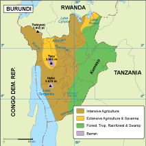 Burundi vegetation eps map vector