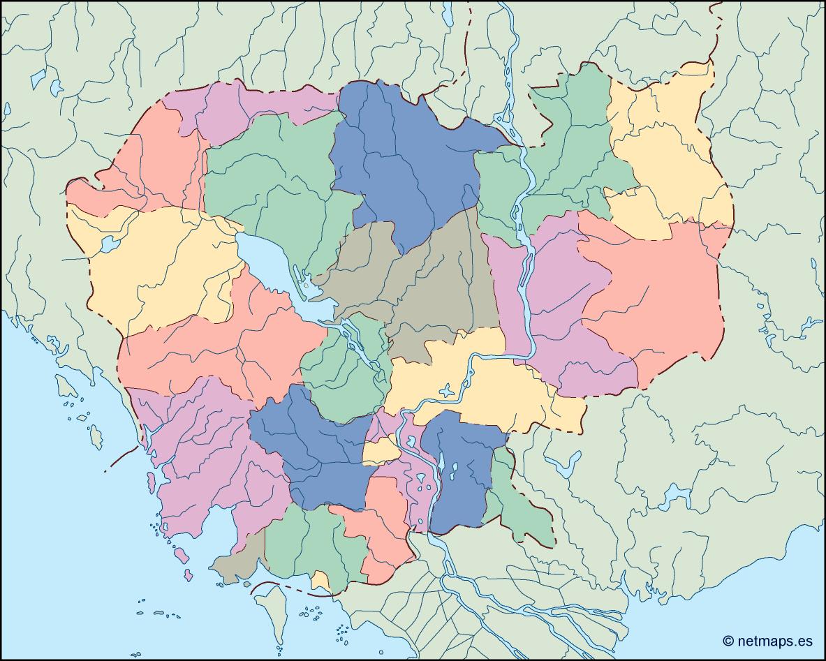 Cambodja blind eps map vector