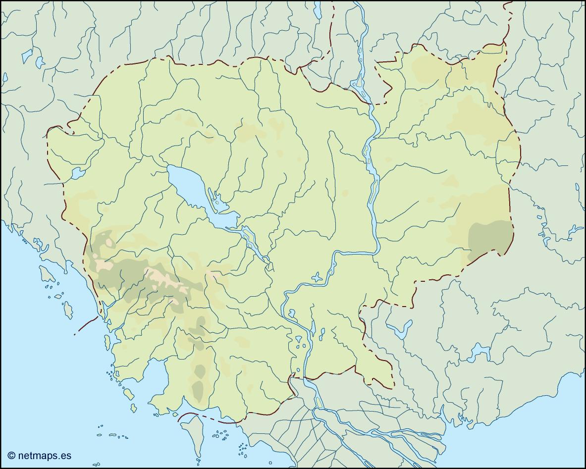 Cambodja illustrator eps map vector