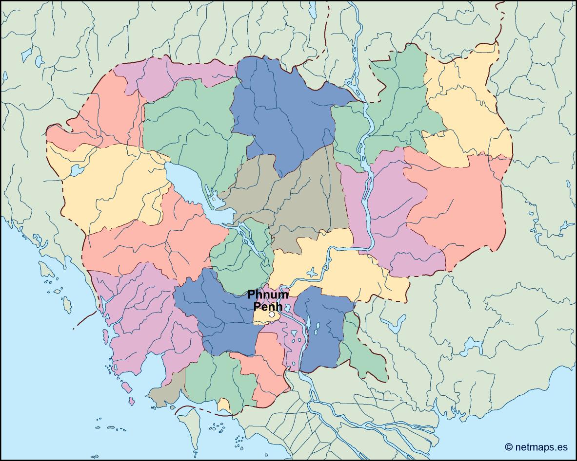 Cambodja eps map vector