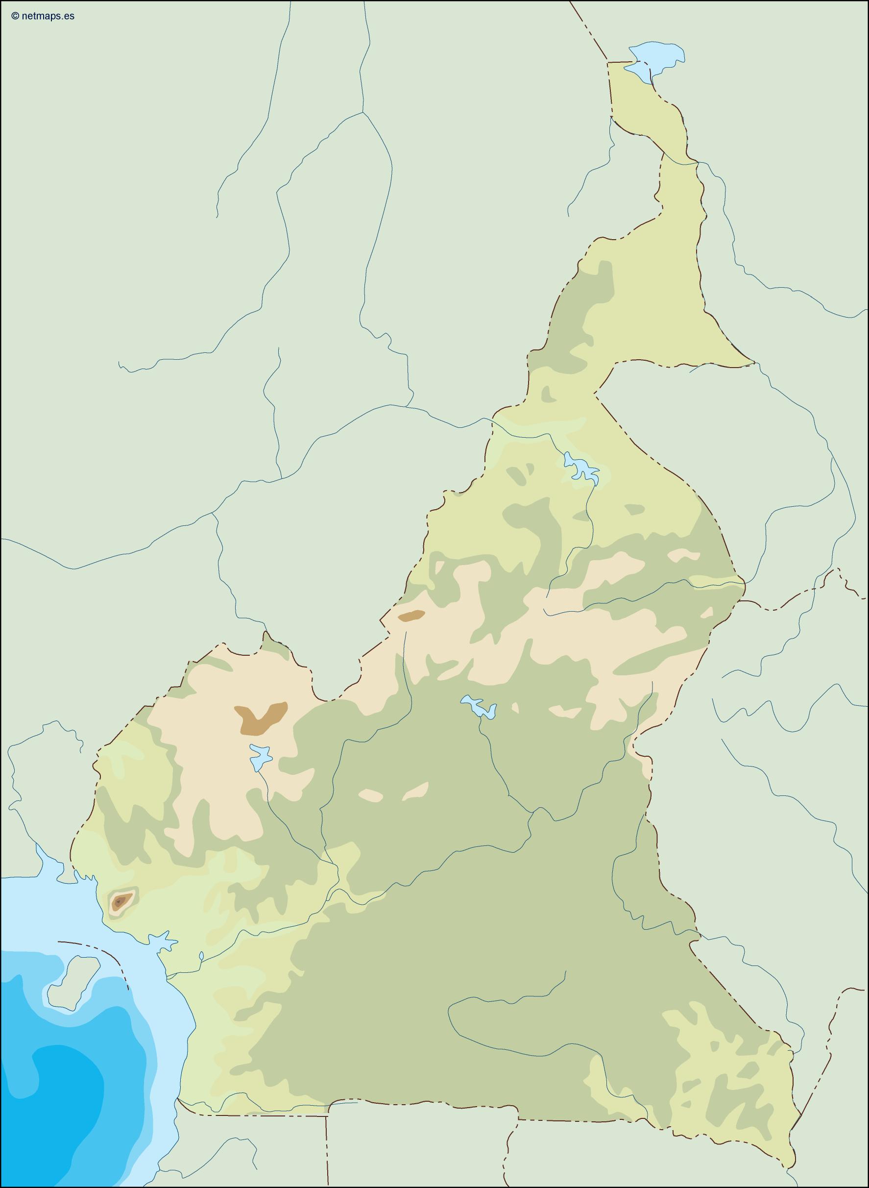 Cameroon illustrator eps map vector