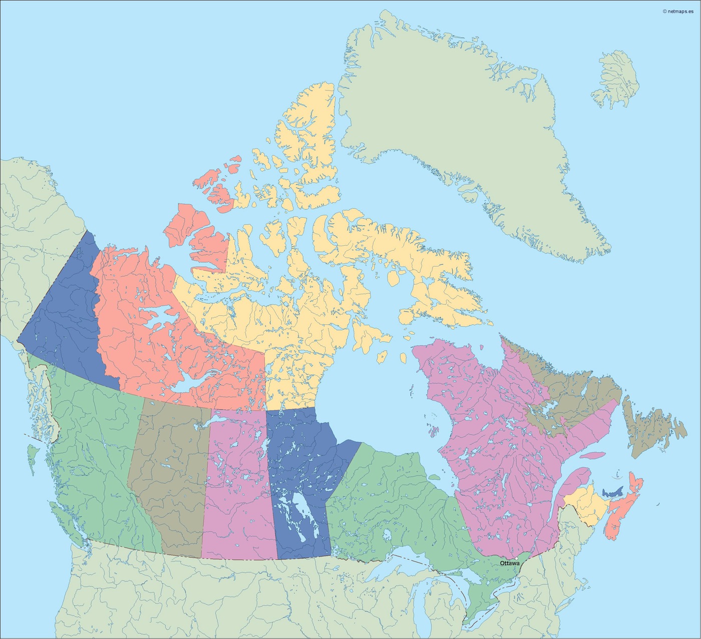 Canada eps map vector