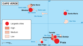 Cape Verde population eps map vector