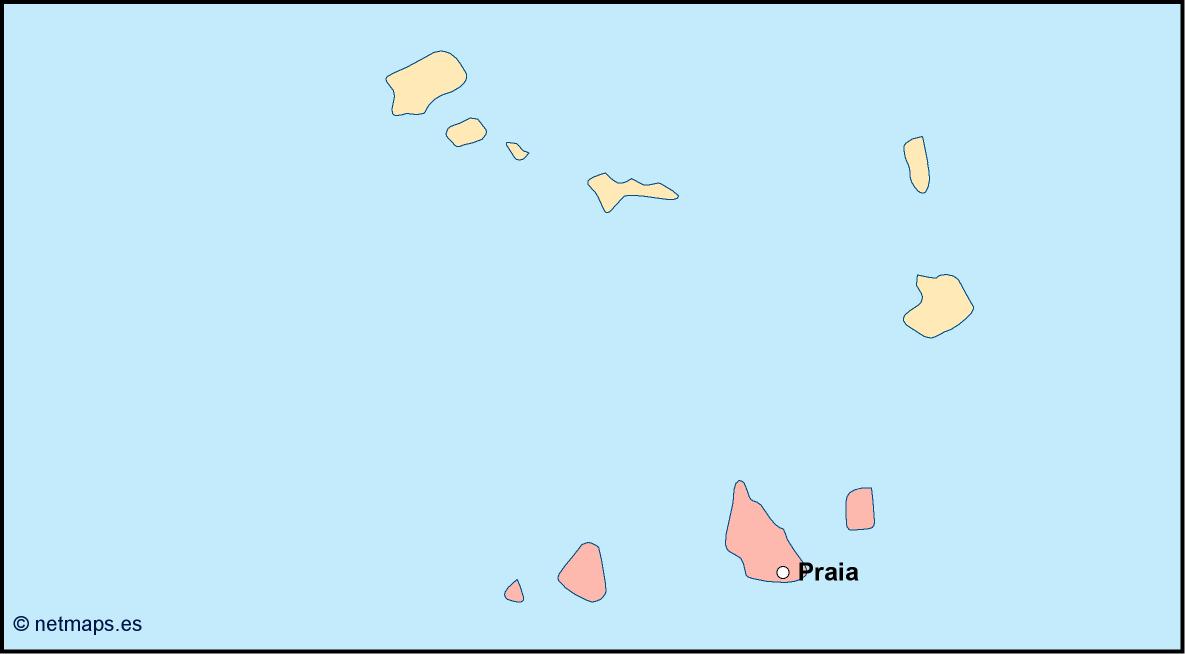 Cape verde eps map vector