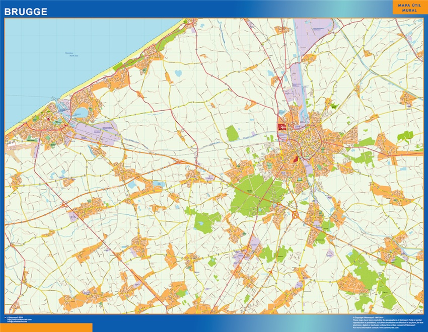 Carte brugge eps illustrator