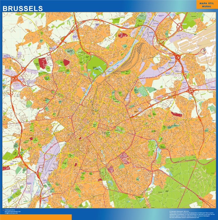 Carte bruxelles eps illustrator