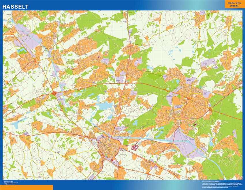 Carte hasselt eps illustrator