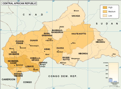 Central Africa Rep economic eps map vector