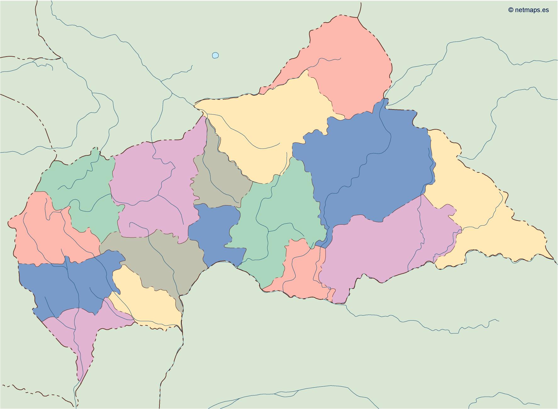 Central africa blind eps map vector