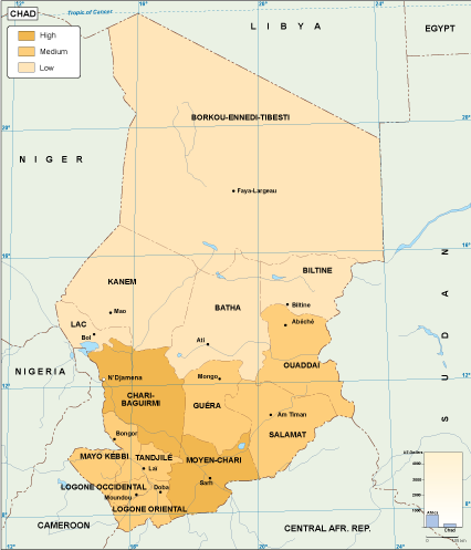 Chad economic eps map vector
