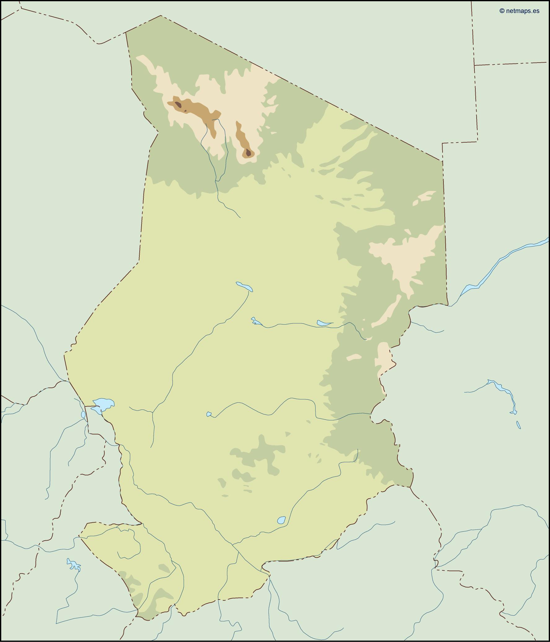 Chad illustrator eps map vector