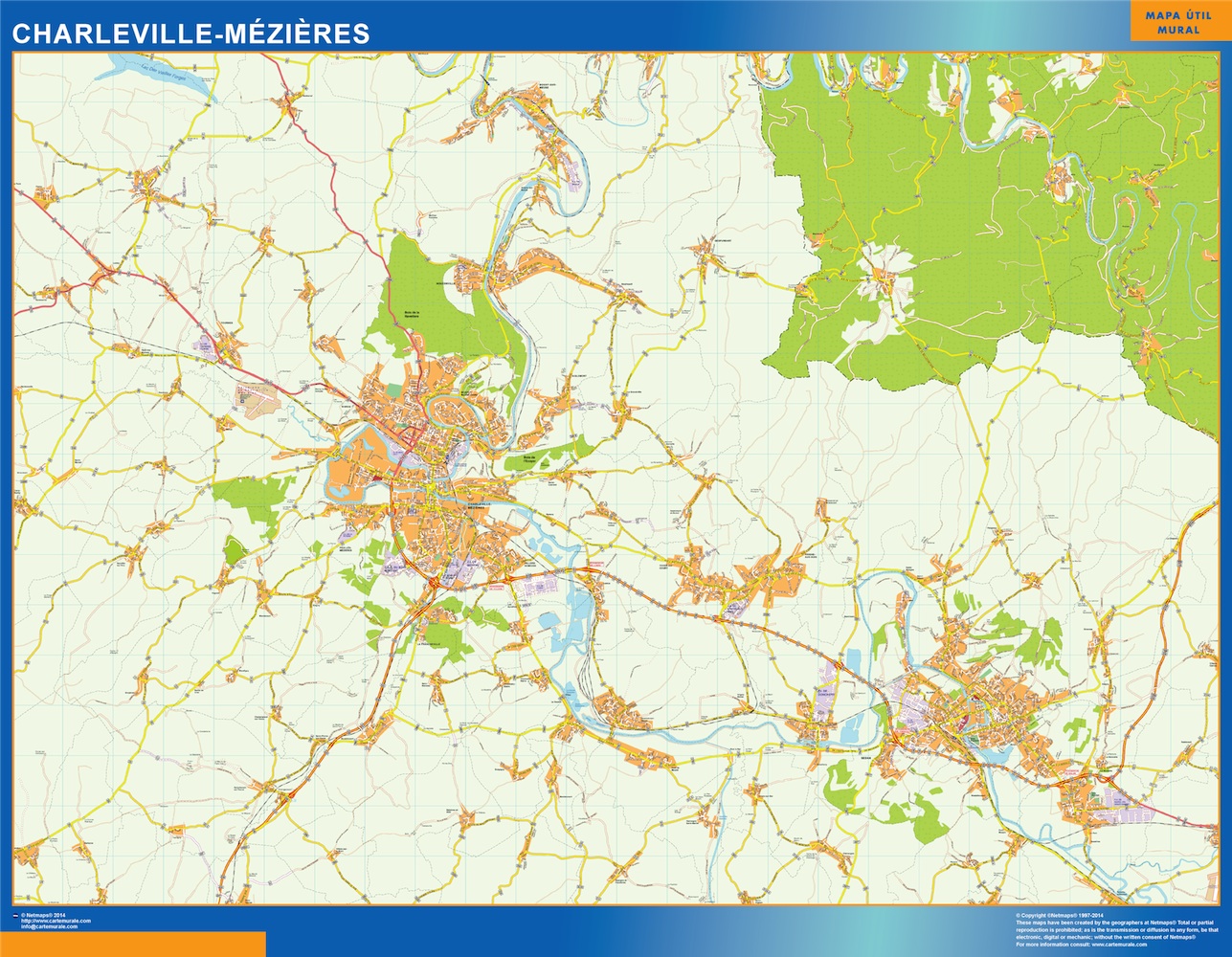 Charleville mezieres carte illustrator eps
