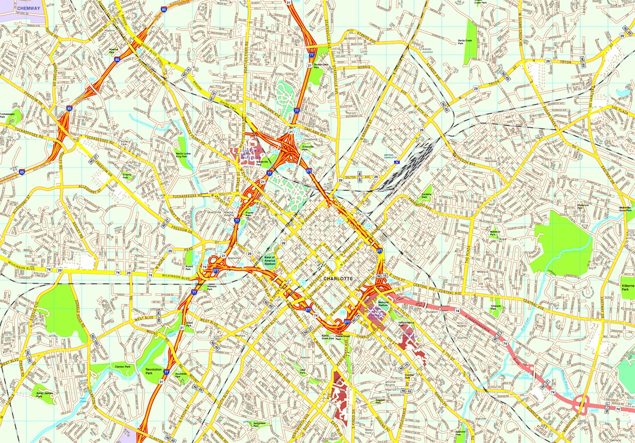 Charlotte eps map vector